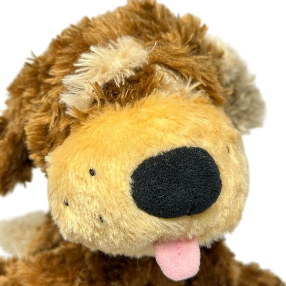 Floppy-Eared Brown Plush Dog Toy Tongue Out Chelsea Teddy Bear 10 Inch READ - Picture 6 of 11